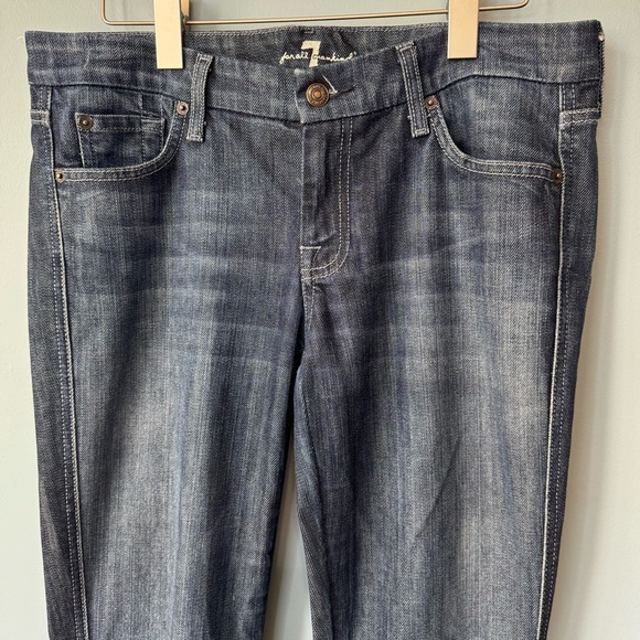 7 For All Mankind “A” Pocket Denim Bootcut Flare Dark Wash Jeans. Size 30 - Picture 5 of 14